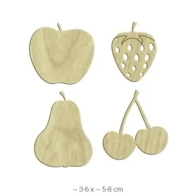 KD069 Dekoratif Meyve Seti Seri 2 Ahşap Boyanabilir Obje